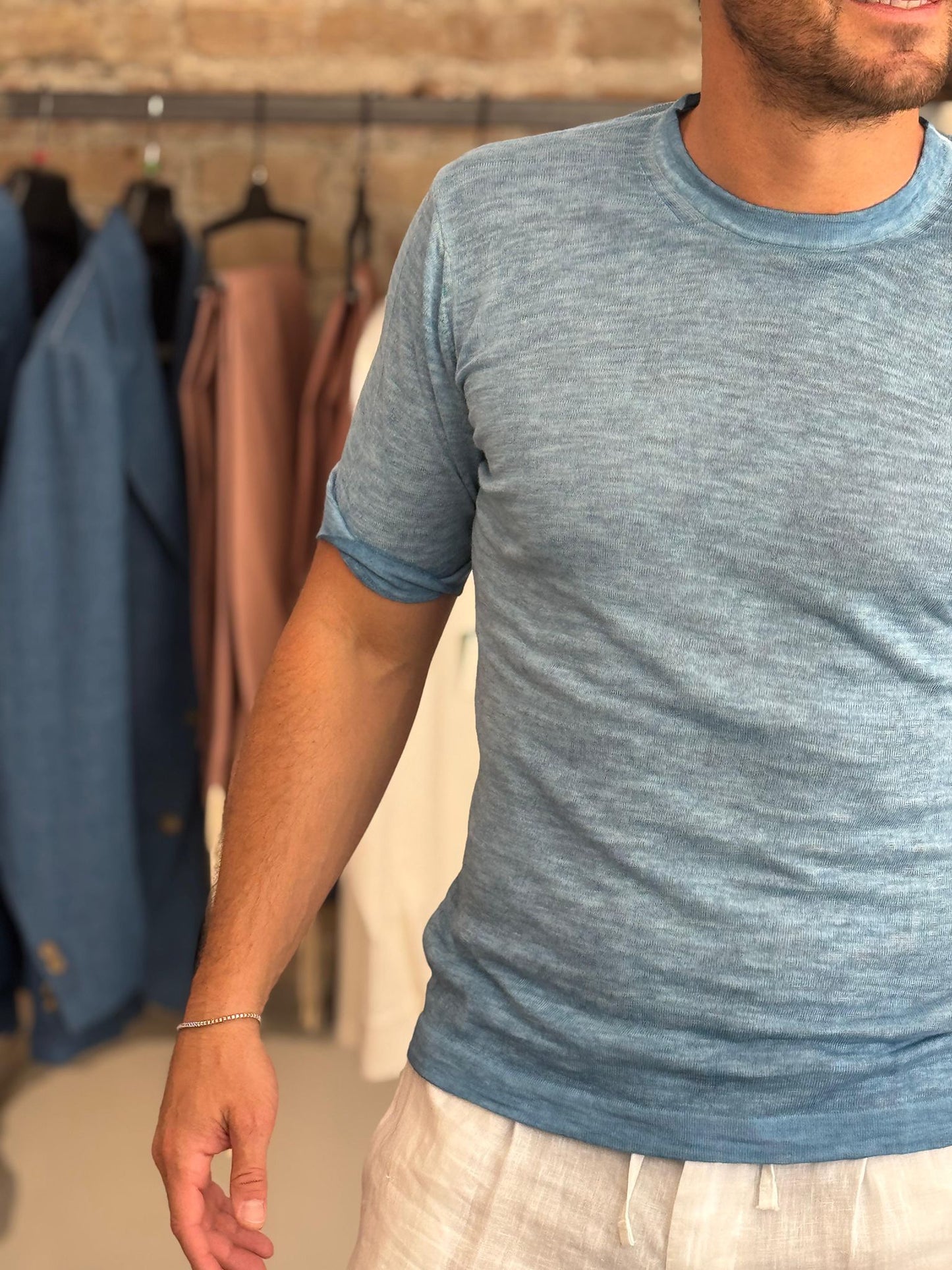 DESTEFANO INNER T-SHIRT COLOR CARTA DA ZUCCHERO