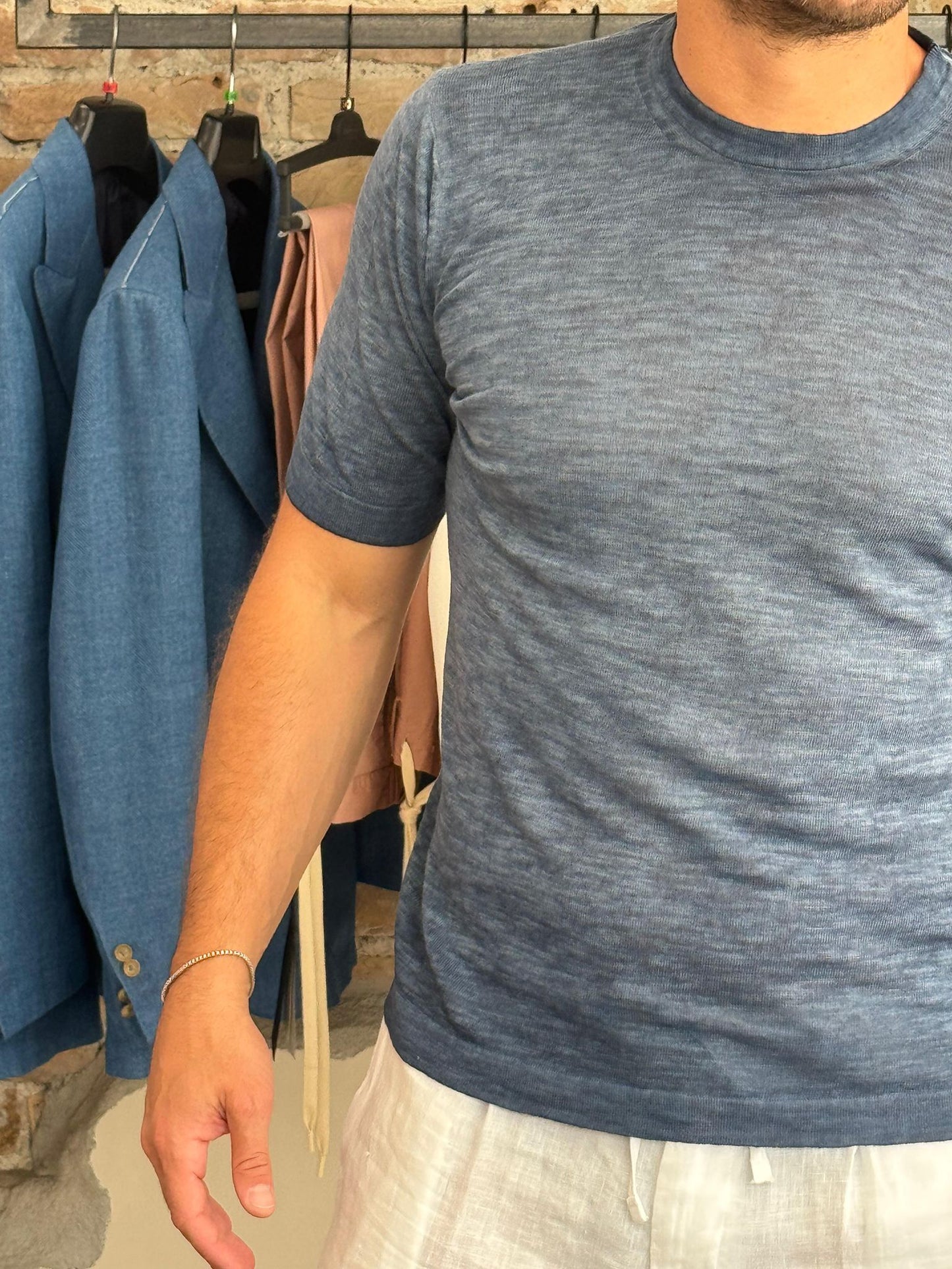 DESTEFANO INNER T-SHIRT COLOR BLUE