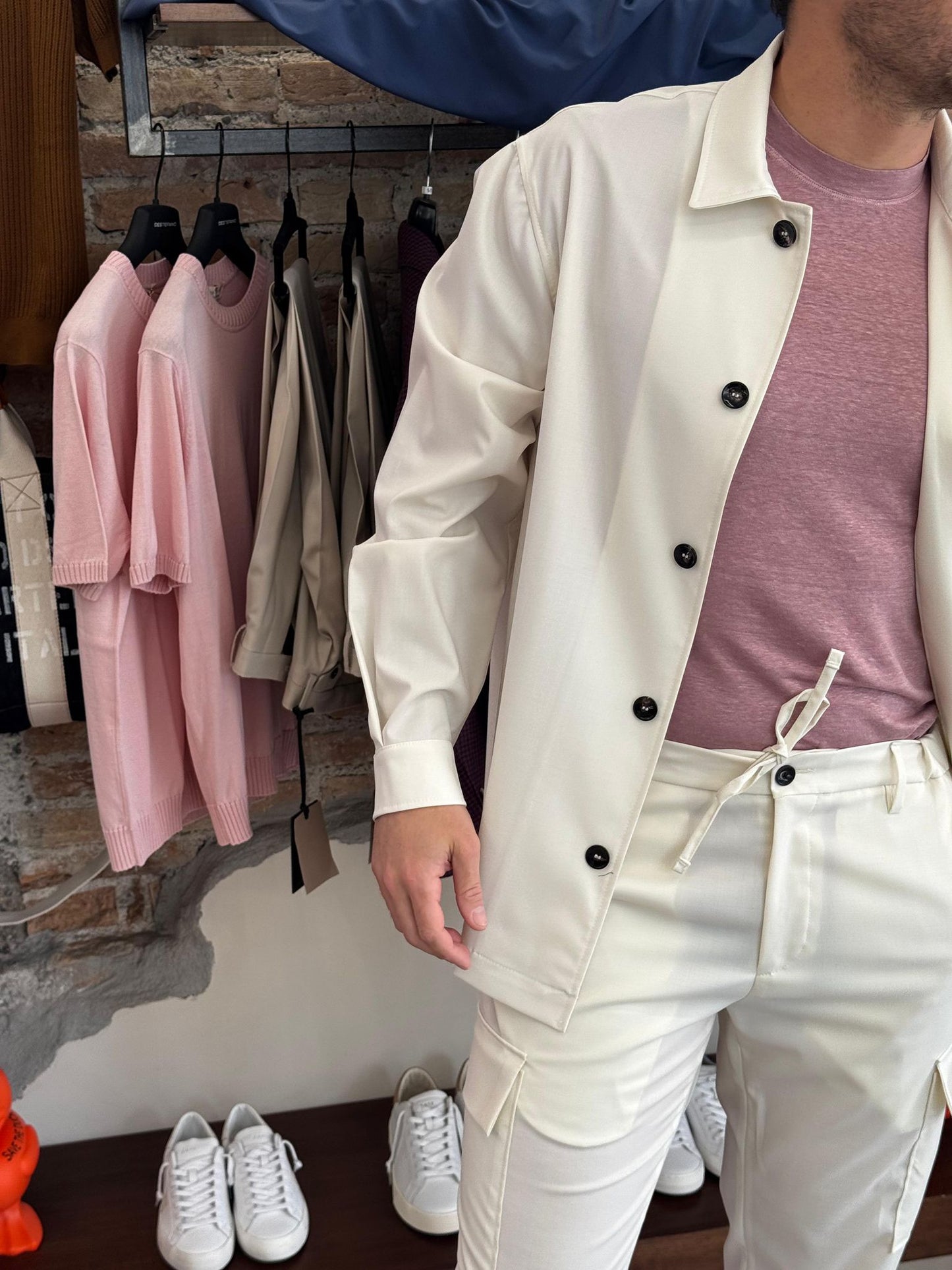 MICHELE CARBONE OVERSHIRT PANNA