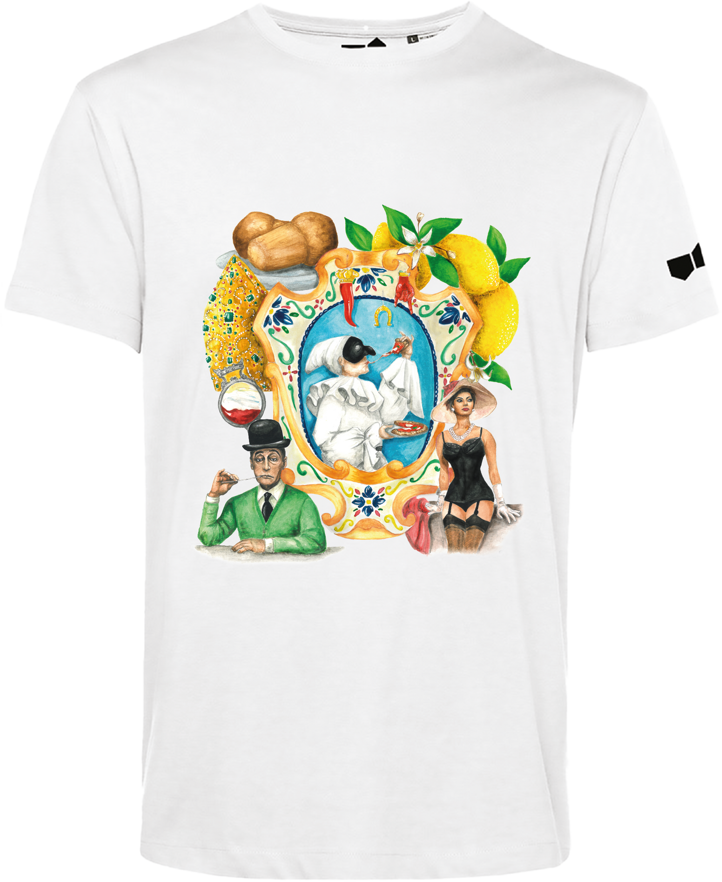 T-SHIRT BIANCA SUD UP ARALDO CAMPANIA