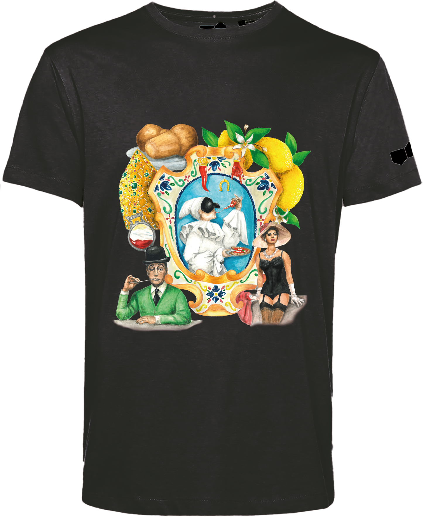 T-SHIRT NERA SUD UP ARALDO CAMPANIA