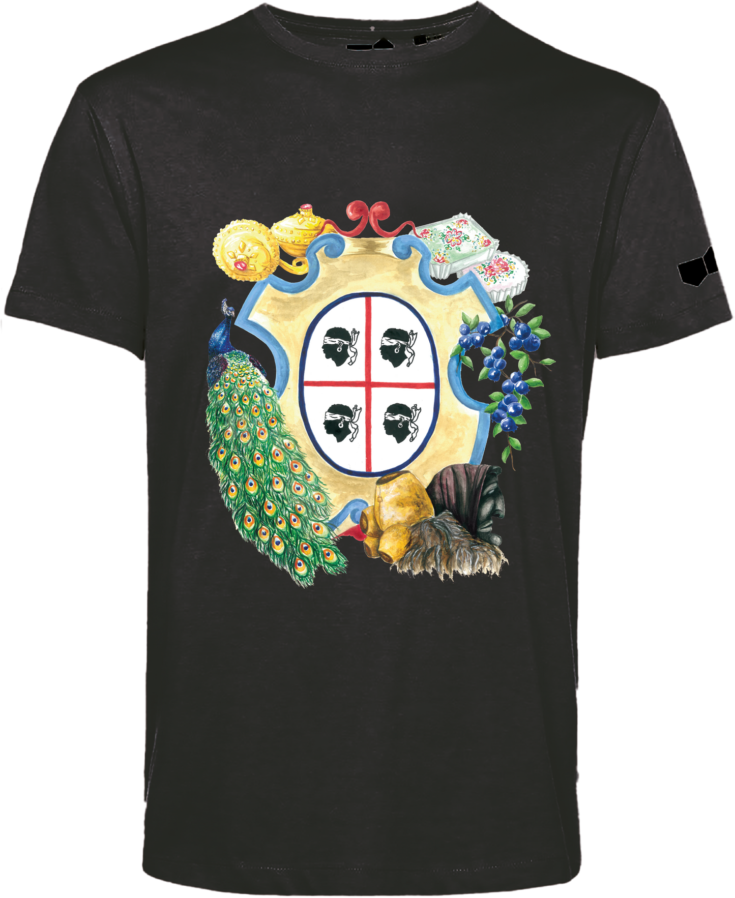 T-SHIRT NERA SUD UP ARALDO SARDEGNA