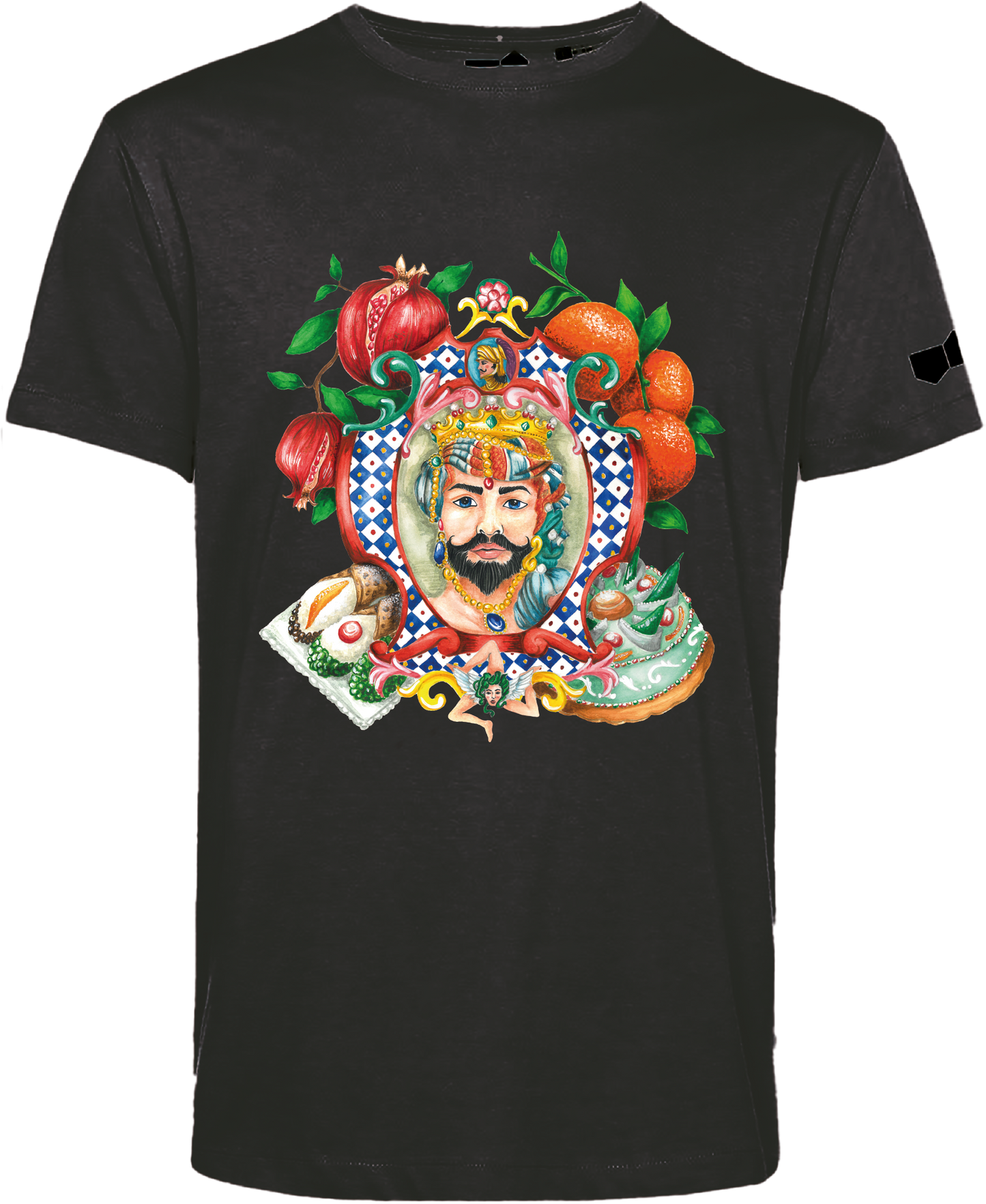 T-SHIRT NERA SUD UP ARALDO SICILIA