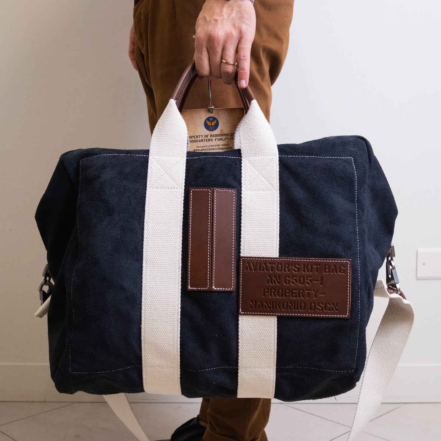 MANIKOMIO DSGN BORSONE CAMOSCIO BLU