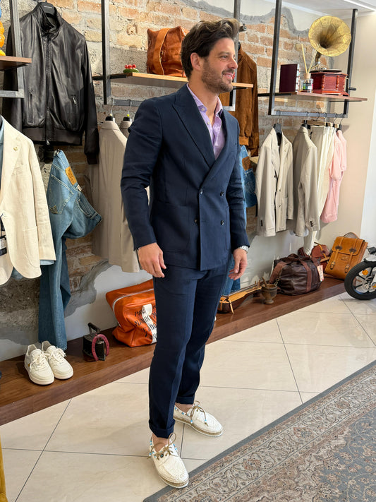 Abito blue di lino Michele Carbone