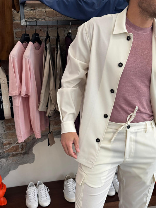 MICHELE CARBONE OVERSHIRT PANNA