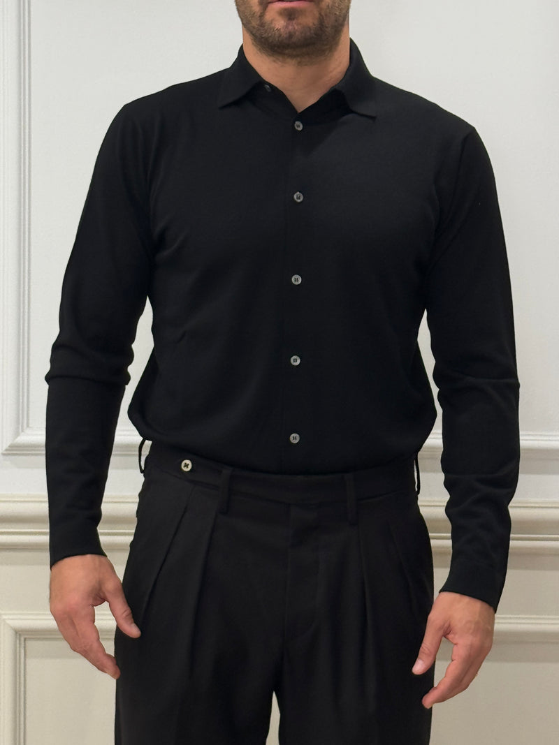 FILIPPO DE LAURENTIIS CAMICIA IN MAGLIA NERA