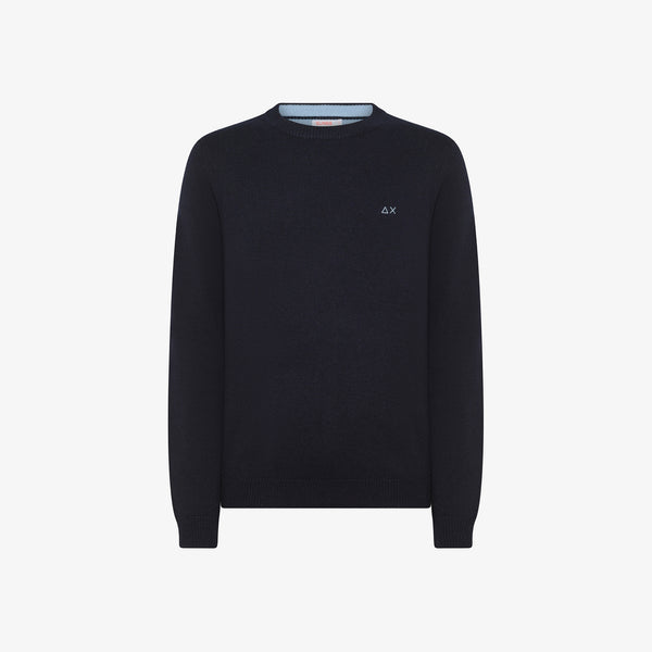 SUN 68 Maglia in lana e cashmere Navy Blue