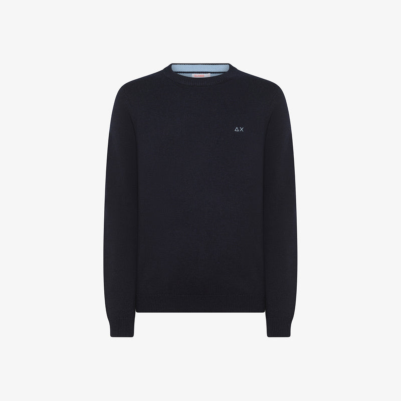 SUN 68 Maglia in lana e cashmere Navy Blue