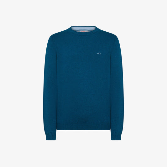 SUN 68 Maglia in lana e cashmere Blue Profondo