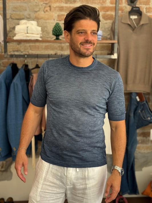 DESTEFANO INNER T-SHIRT COLOR BLUE